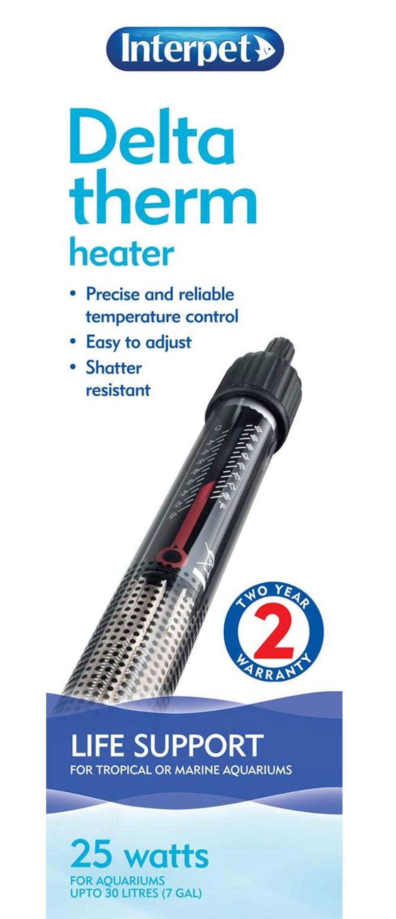 Interpet Deltatherm Aquarium Fish Tank Heater ( 25W - 200W )