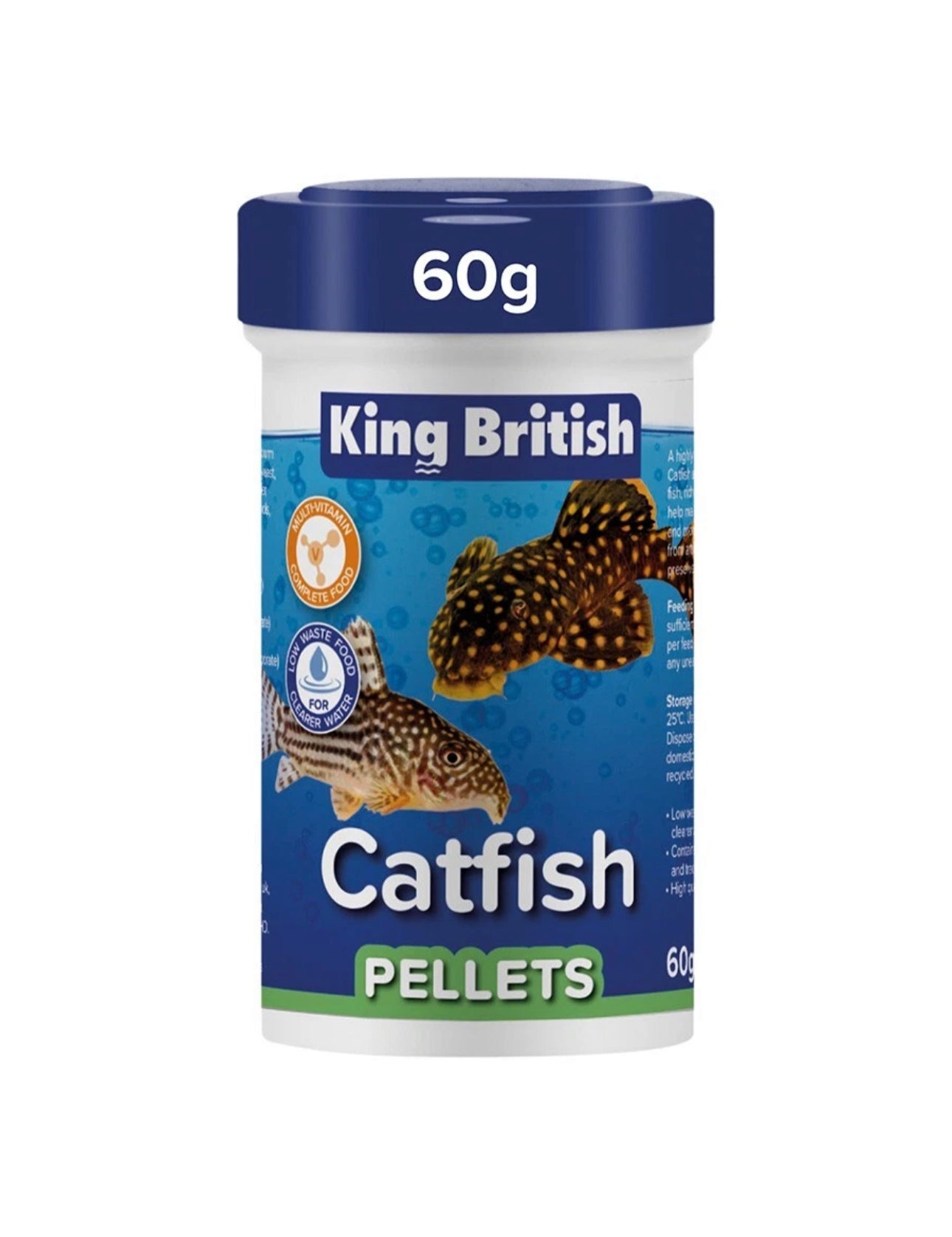 King British Catfish Pellets Bottom Feeder Aquarium Tropical Food 60g