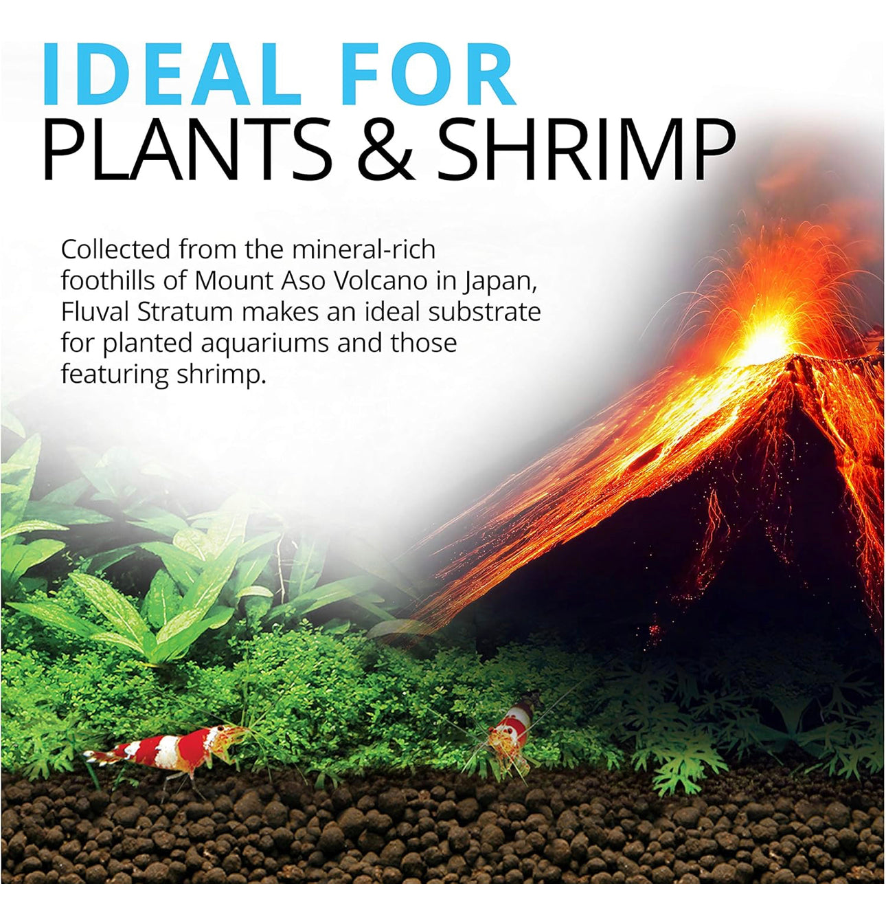 Fluval Stratum Aquarium Planting Substrate, Dark Brown, 2 kg